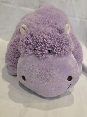 Pillow Pets Original Purple Hippo Plush Stuffed Animal 2010 Lavender Toy 20 inch